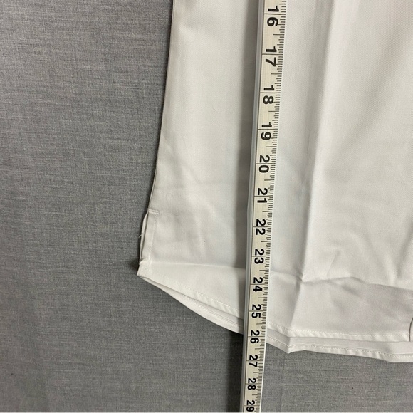 Harrington White Uniform Dress Shirt Top Cotton Button Down NEW Small - Picture 9 of 9